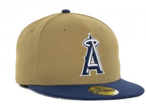 LA Angels Custom Brown and Blue New Era Hat, 59fifty 2