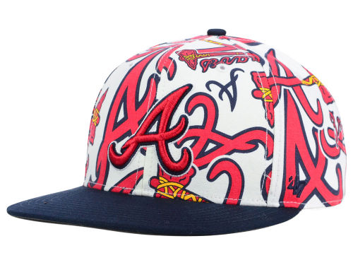 Atlanta Braves The MLB Bravado Snap back hats with LOGOS Everywhere