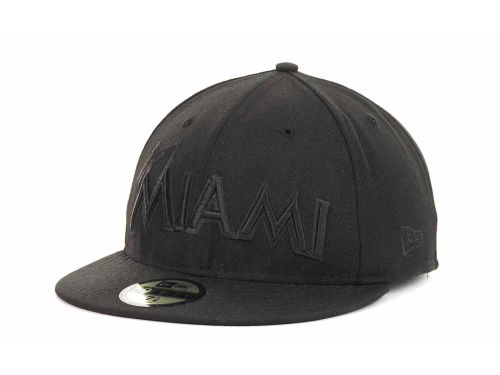 MLB Black on Black Fashion 59FIFTY Cap Miami