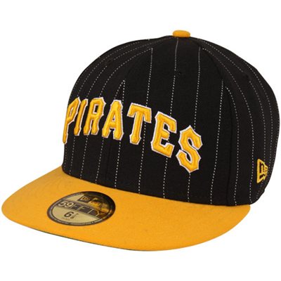 Pirates New Era 59fifty pin script fitted MLB hat 1
