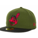 Cleveland Indians New Era MLB Sneak Up 59fifty Cap Green