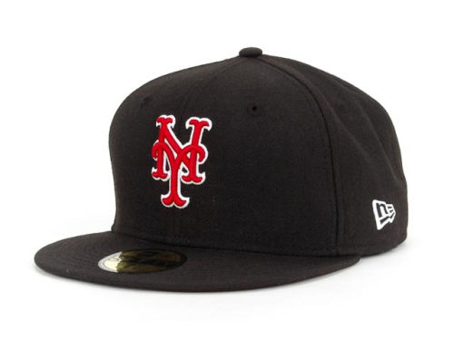 New Era Black Red 59fifty mets