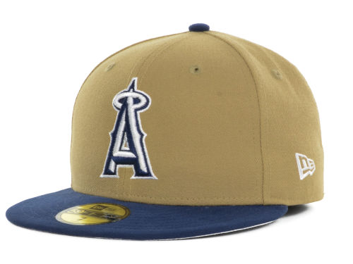 LA Angels Custom Brown and Blue New Era Hat, 59fifty