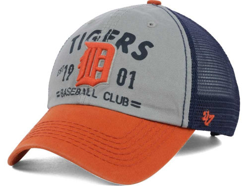 47 Brand Hats the Low Crown Flathead Mesh Back Hat Detroit Tigers